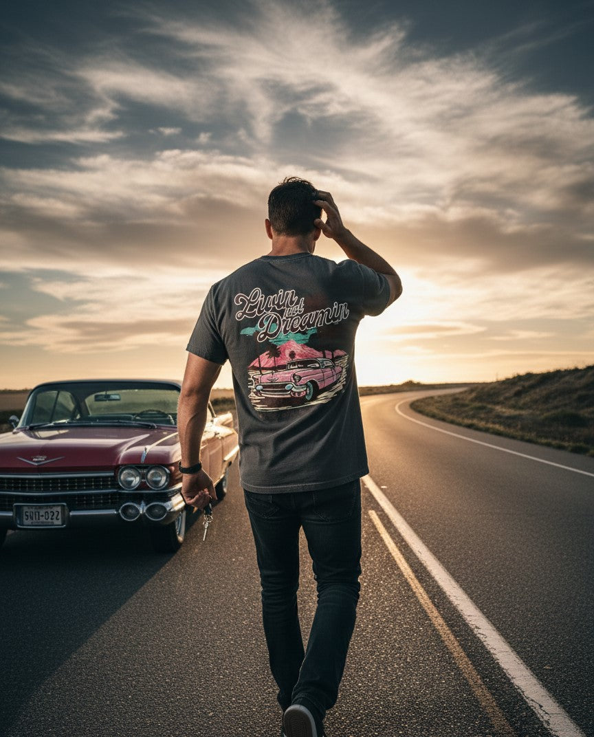 Retro Palm Springs Cadillac Tee