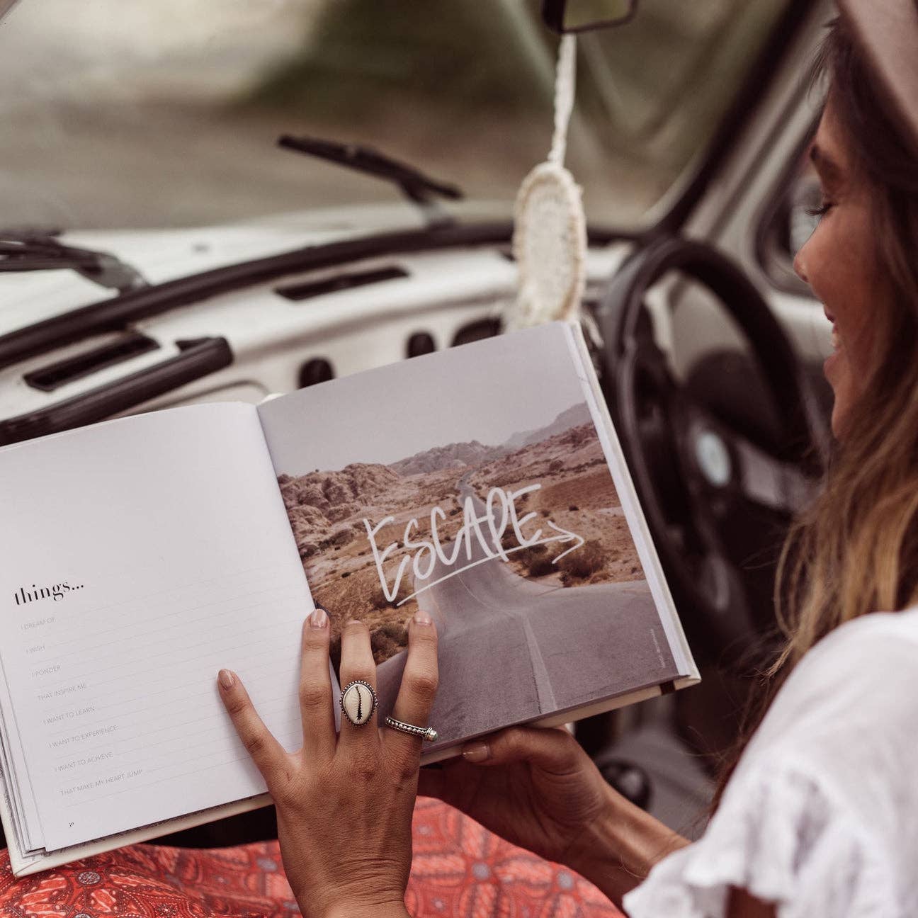 Life’s a Road Trip Journal: White Luxe by Axel & Ash