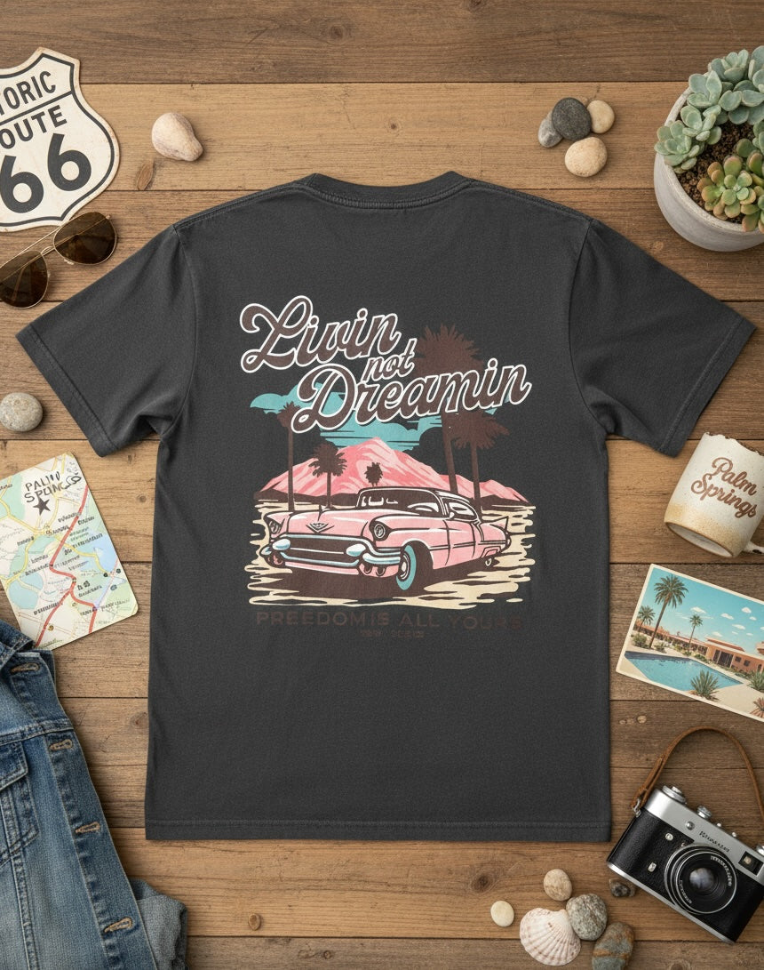 Retro Palm Springs Cadillac Tee